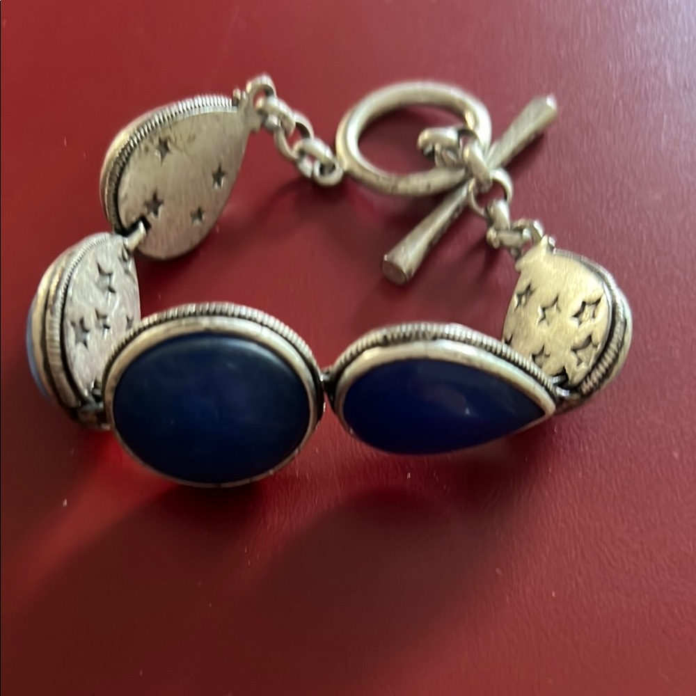 Lucky Brand Elegant Silver and Blue Women's Bracelet